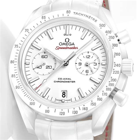 white omega moon watch|omega speedmaster moonwatch white face.